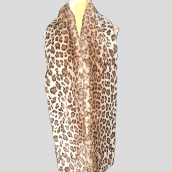 Lane Bryant adorable cheetah print faux fur scarf! New - Picture 8 of 10